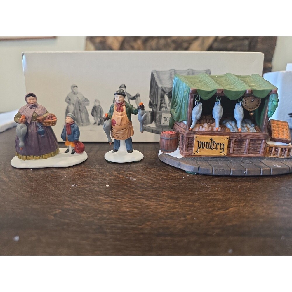 Department 56 Dickens Heritage Village Poultry Market #5559-0 (Set of 3) NIB
